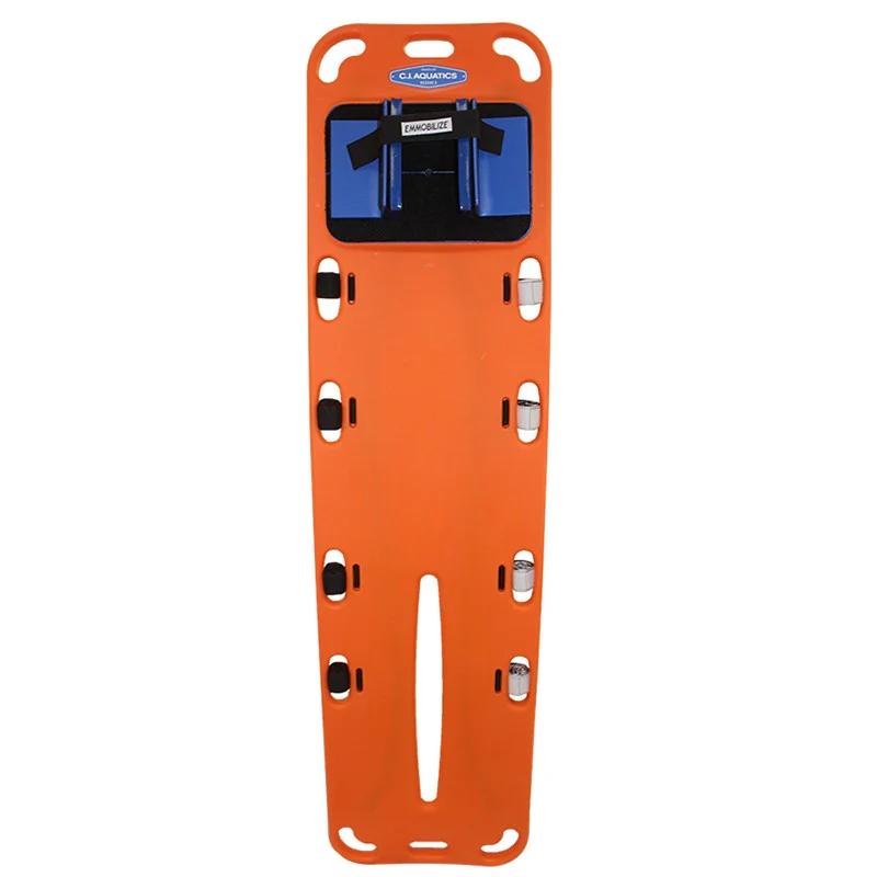 CJ Plastic Rescue Backboard (complete with head immobilizer) - Image 2