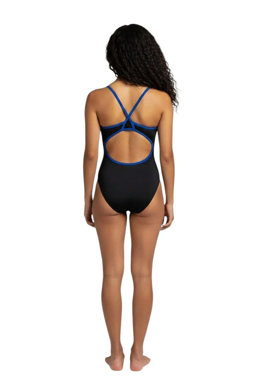 RISE Solid Poly Color Trim H-Back One Piece Swimsuit - Image 13