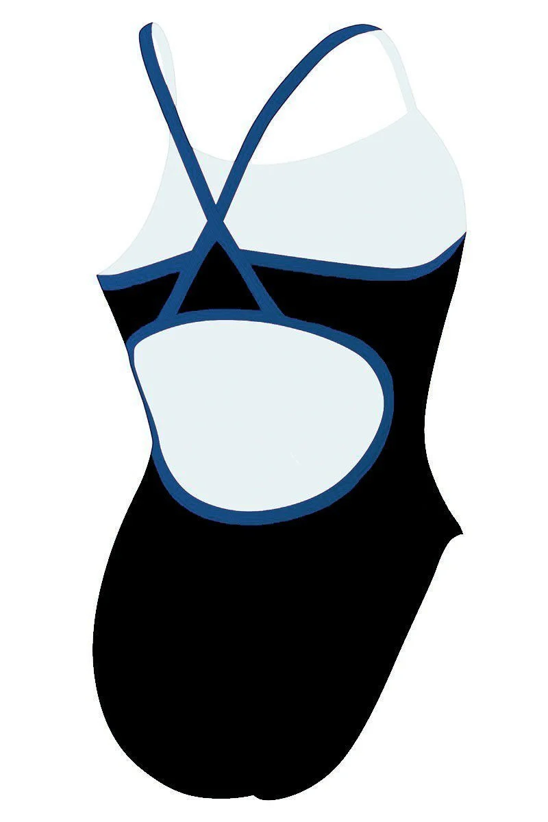 RISE Solid Poly Color Trim H-Back One Piece Swimsuit - Image 15