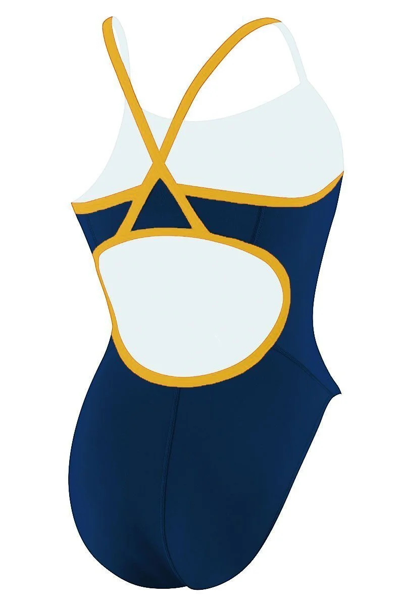 RISE Solid Poly Color Trim H-Back One Piece Swimsuit - Image 20
