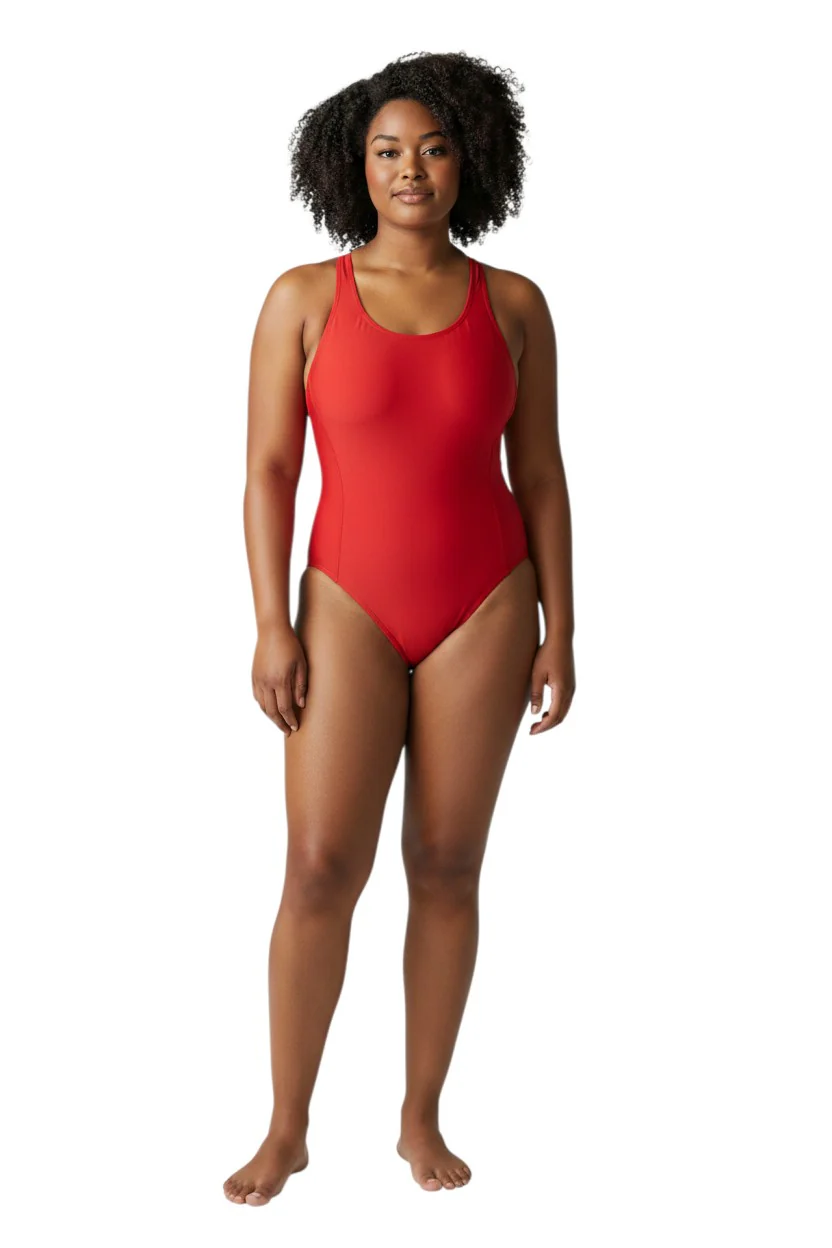 RISE Solid MB Back w/Shelf Bra One Piece Swimsuit - Image 3