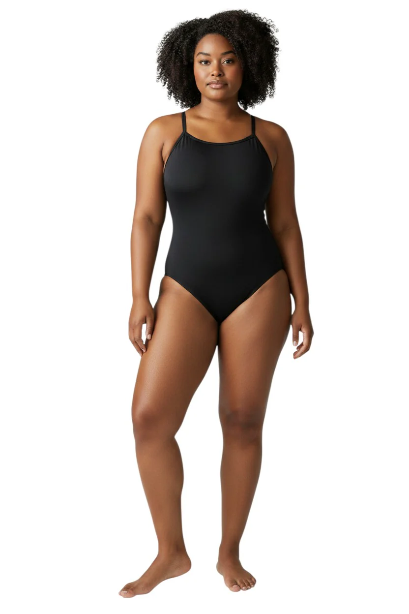 RISE Solid Poly H-Back One Piece Swimsuit - Image 7